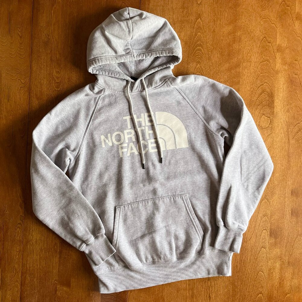 The North Face gray logo hoodie S